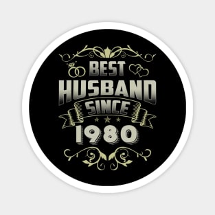 40th Wedding Anniversary Gift 40 yrs Best Husband Since 1980 Magnet